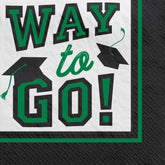 True To Your School Colors Green Beverage Napkins
